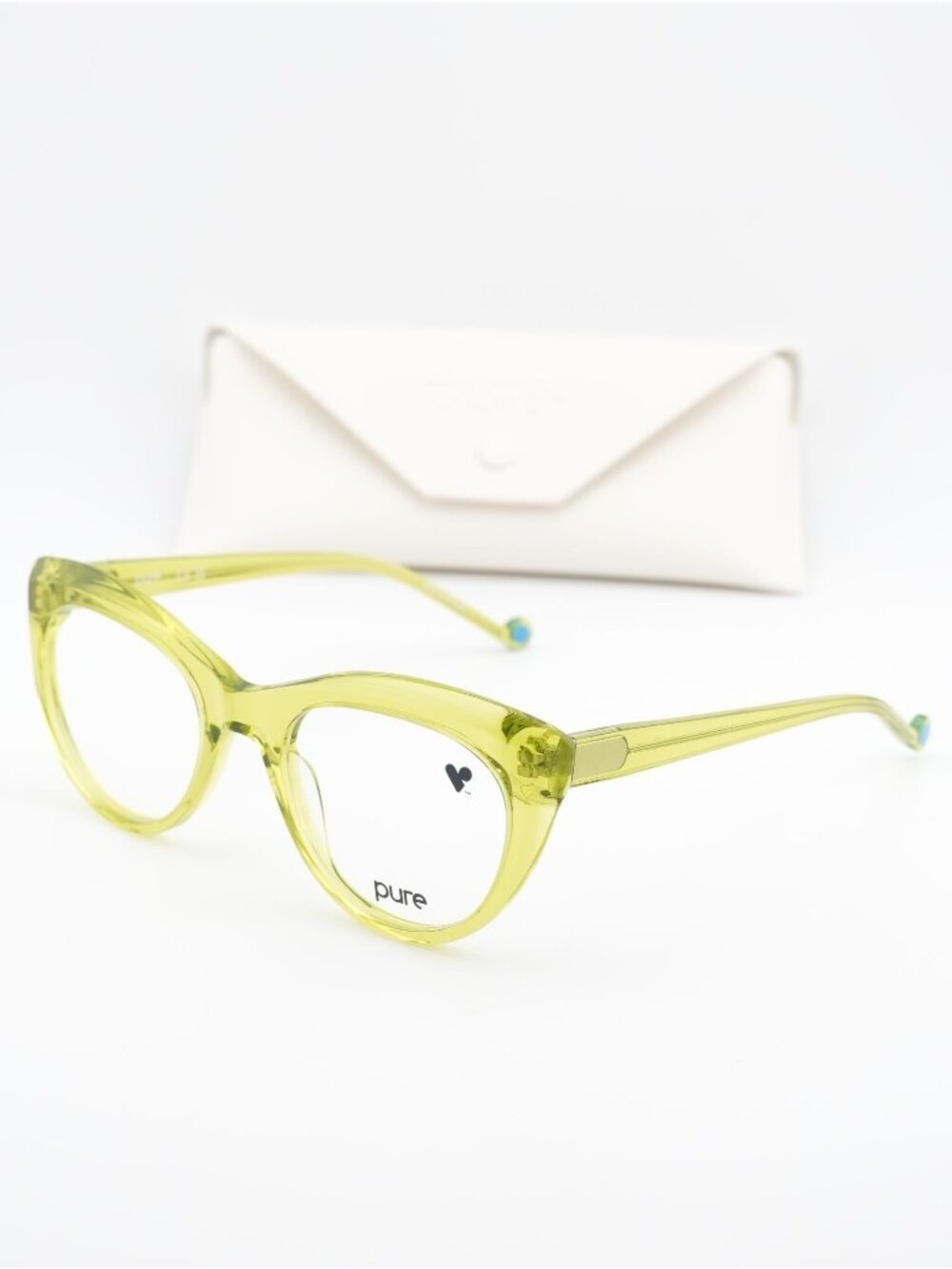 Pure P-7009 N 324 Cat Eye Eyeglasses 52mm – Lime